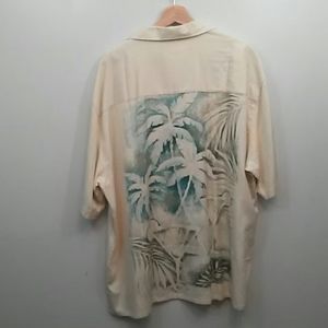 NWT Island Republic XXL Silk/Cotton Tropical Print Summer Shirt